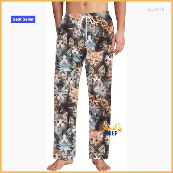 Realistic Animal Print Pajama Pants Unisex Lounge Sleep Bottoms Soft Fabric